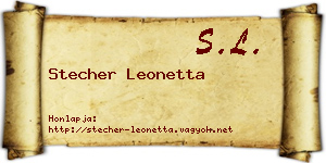 Stecher Leonetta névjegykártya